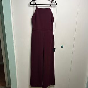 Lulu's Deep Wine Jumpsuit